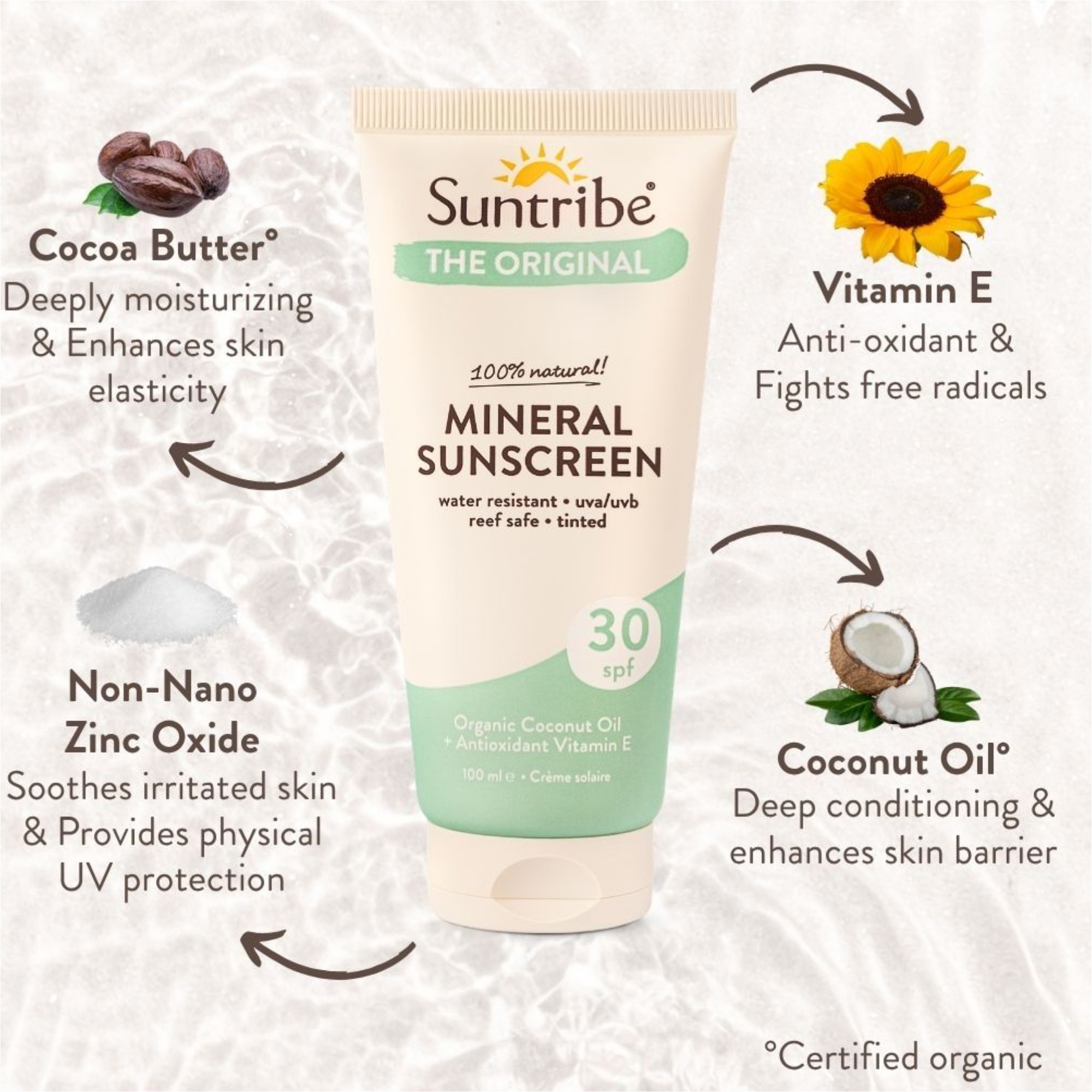2026 Suntribe Økologisk Mineral Solcreme SPF 30 STSSOR